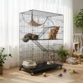 4-Tier Indoor Cat Cage Enclosure 35x24x51
