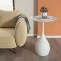 Round Metal Side Table with Medieval Base