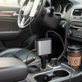 Dual Retractable Car Charger with Lightning & USB-C