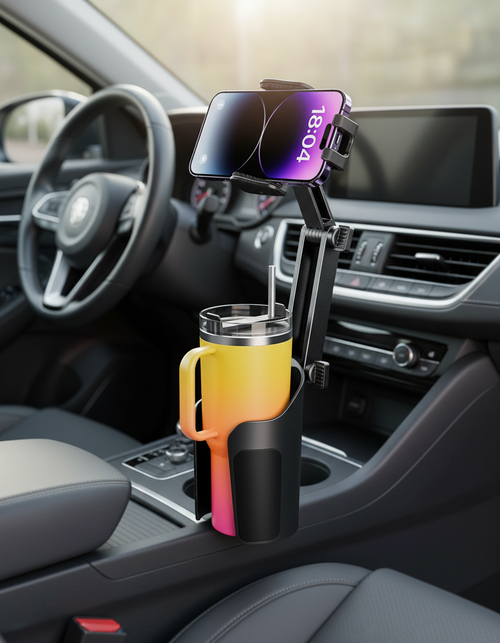 Adjustable Phone Cup Holder Mount for Car